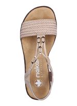 Rieker Sandale mit Flechtung und Metallschmuck BEIGE